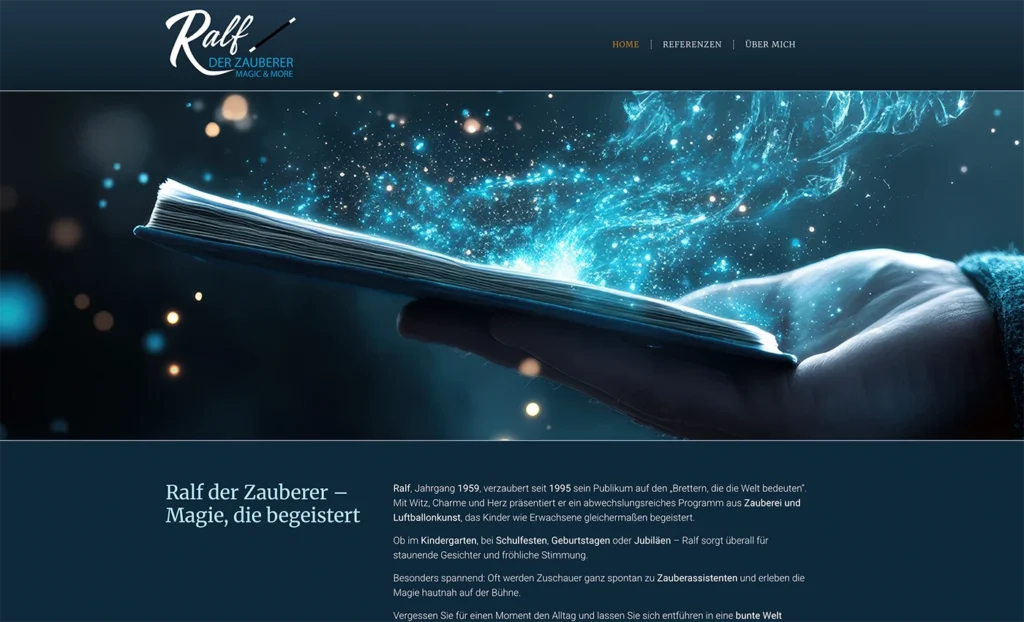 Webseite Zauberer Ralf Landgraf